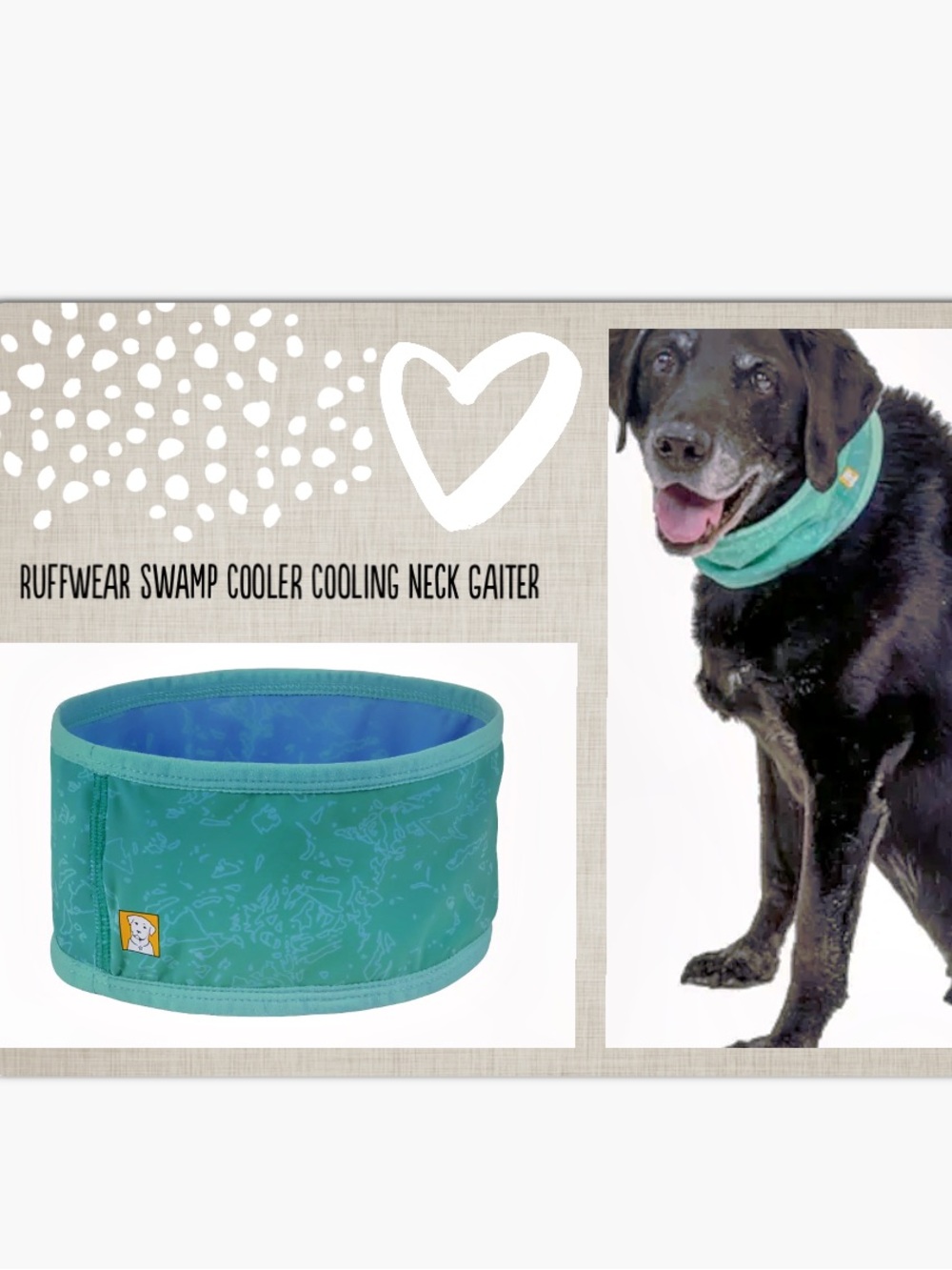 Ruffwear Dog’s Swamp Cooler Cooling Neck Gaiter